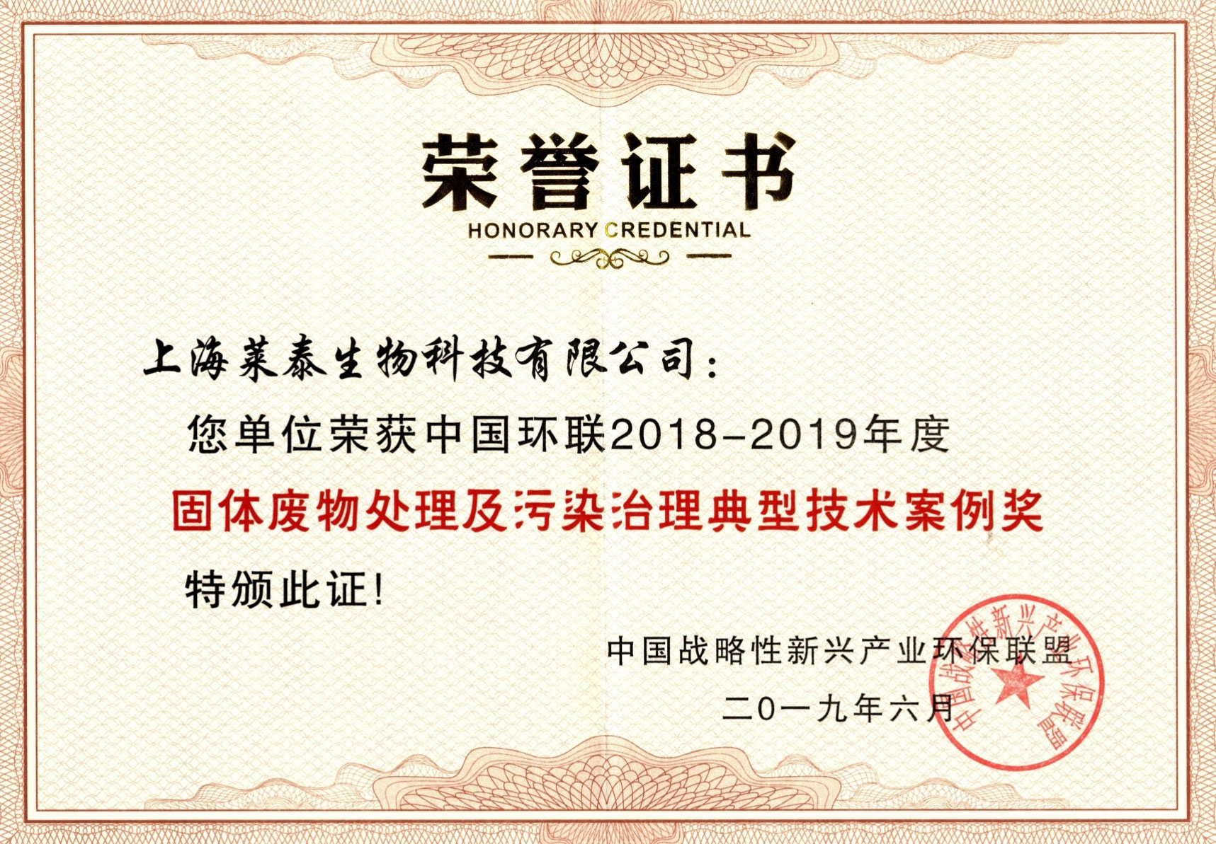 固體廢物處理及污染治理典型技術(shù)案例獎